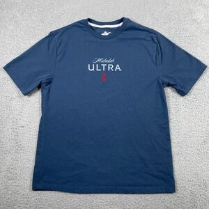 Michelob Ultra Marlin Fishing Graphic T-Shirt Mens Small Blue Short Sleeve Tee